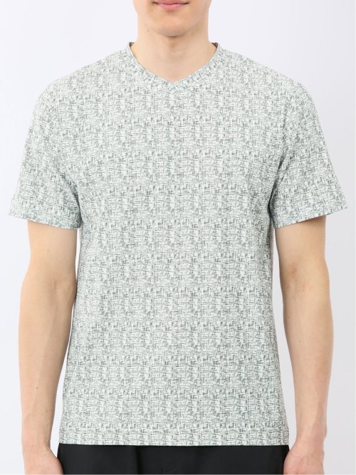かすれプリント Vネック 半袖 Tシャツ