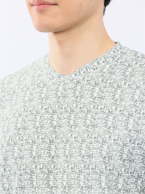 かすれプリント Vネック 半袖 Tシャツ