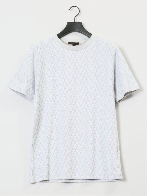 プレーティングジャガード クルーネック半袖Tシャツ