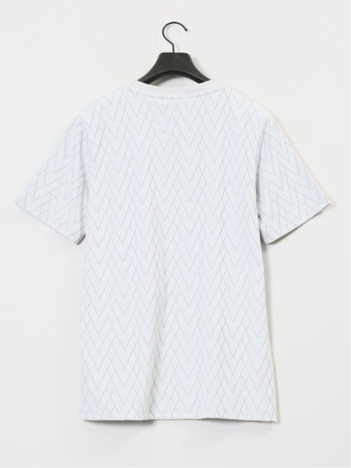 プレーティングジャガード クルーネック半袖Tシャツ