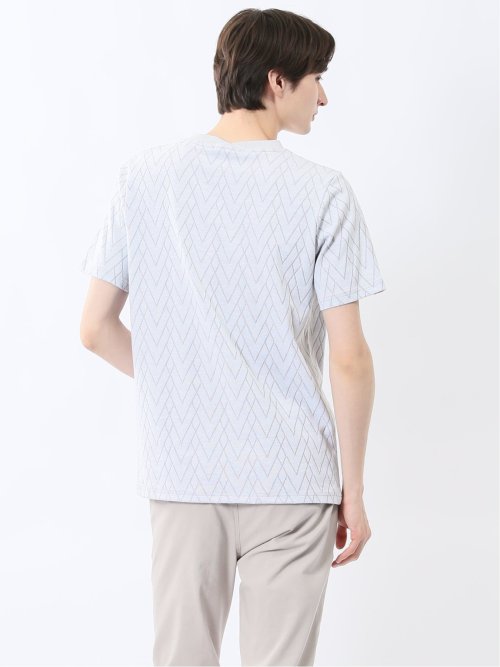 プレーティングジャガード クルーネック半袖Tシャツ