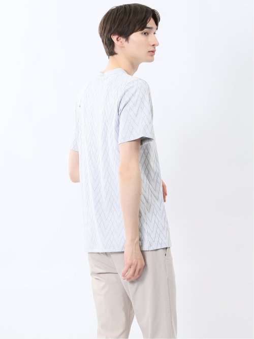 プレーティングジャガード クルーネック半袖Tシャツ