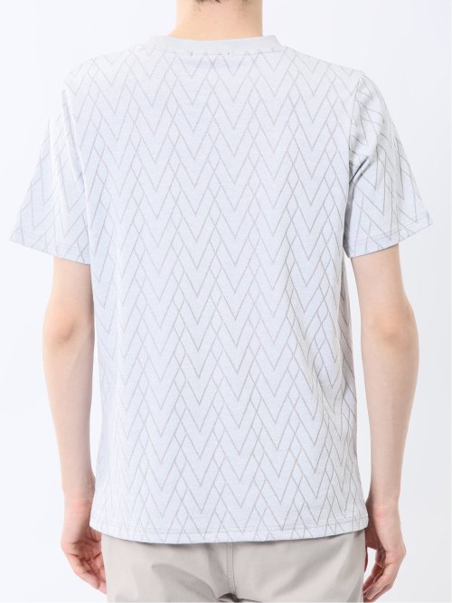 プレーティングジャガード クルーネック半袖Tシャツ