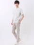 ストレッチ チェック プリント クルーネック 半袖 Tシャツ