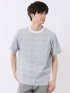 ストレッチ チェック プリント クルーネック 半袖 Tシャツ