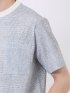 ストレッチ チェック プリント クルーネック 半袖 Tシャツ