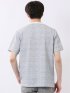 ストレッチ チェック プリント クルーネック 半袖 Tシャツ