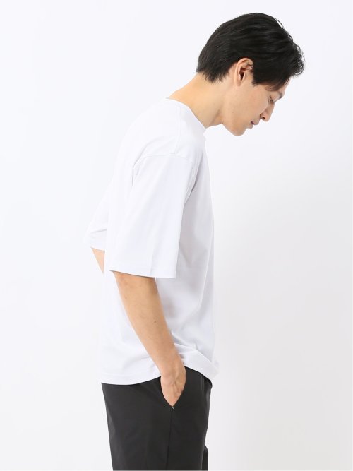 綿100% ロゴ刺繍 クルーネック半袖Tシャツ