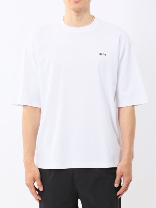 綿100% ロゴ刺繍 クルーネック半袖Tシャツ