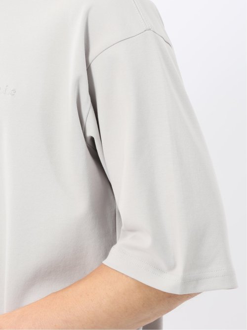 綿100% ロゴ刺繍 クルーネック半袖Tシャツ