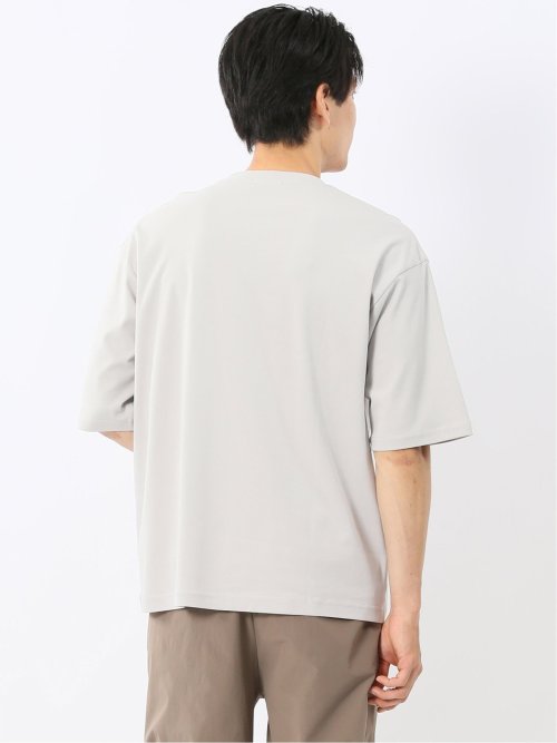 綿100% ロゴ刺繍 クルーネック半袖Tシャツ