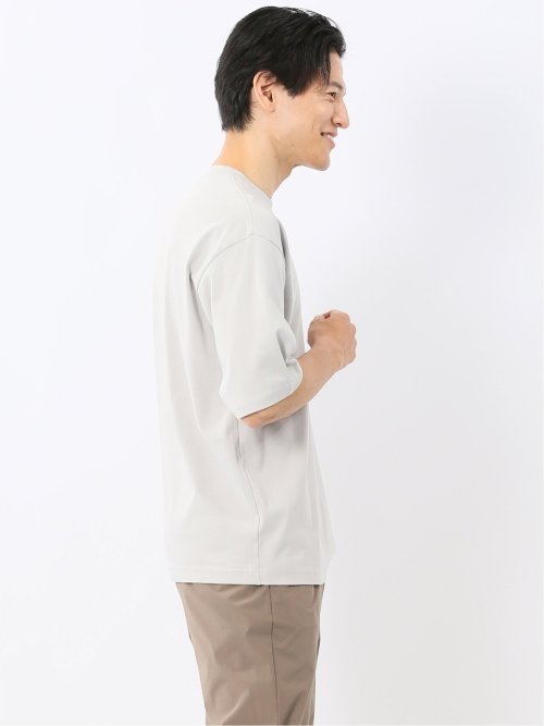 綿100% ロゴ刺繍 クルーネック半袖Tシャツ