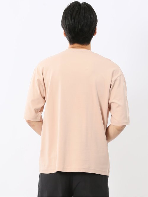 綿100% ロゴ刺繍 クルーネック半袖Tシャツ