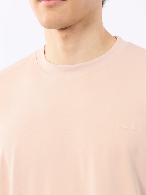 綿100% ロゴ刺繍 クルーネック半袖Tシャツ