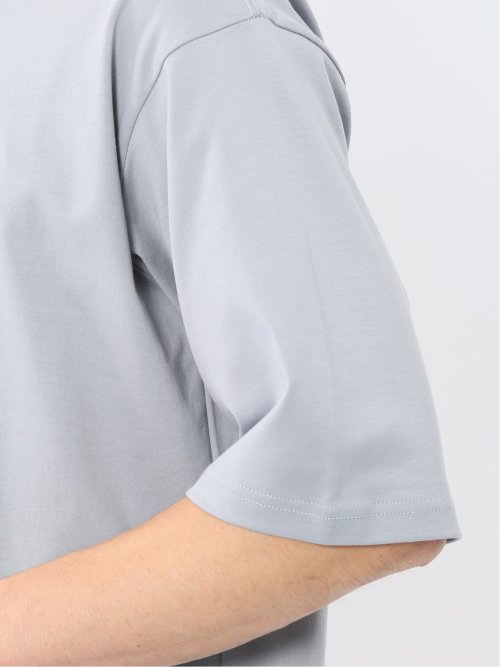 綿100% ロゴ刺繍 クルーネック半袖Tシャツ