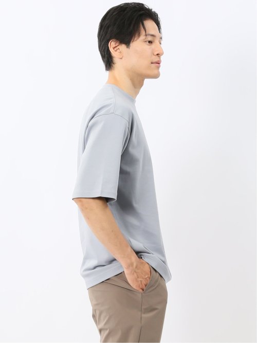 綿100% ロゴ刺繍 クルーネック半袖Tシャツ