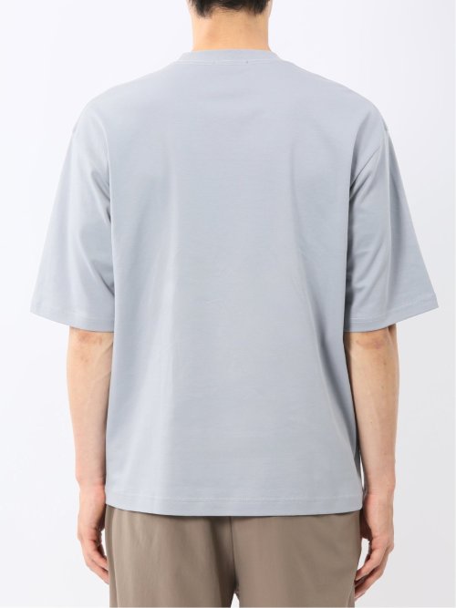 綿100% ロゴ刺繍 クルーネック半袖Tシャツ