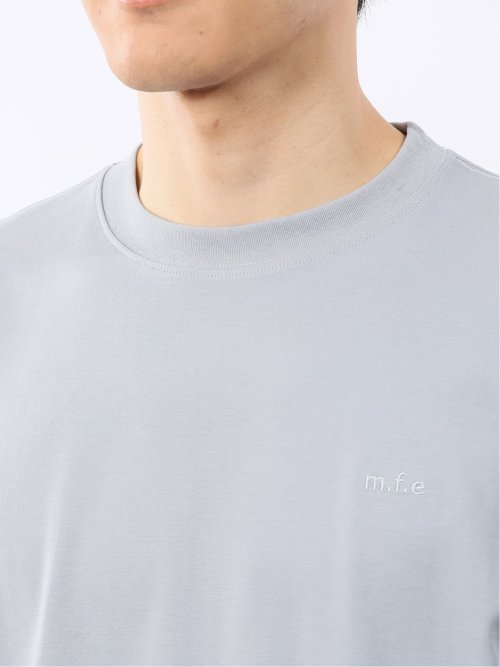 綿100% ロゴ刺繍 クルーネック半袖Tシャツ