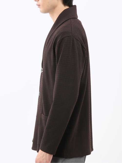 千鳥ジャガード ショールカーディガン