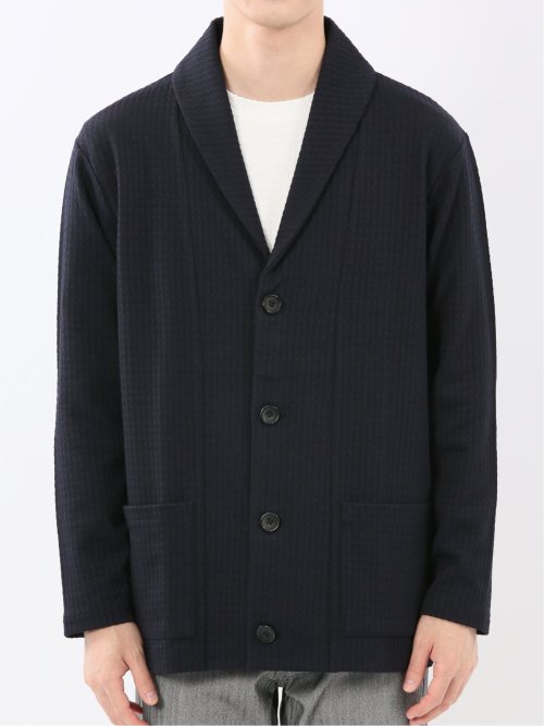 千鳥ジャガード ショールカーディガン