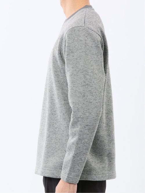 裏起毛カルゼ Vネック長袖Tシャツ