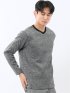 裏起毛カルゼ Vネック長袖Tシャツ