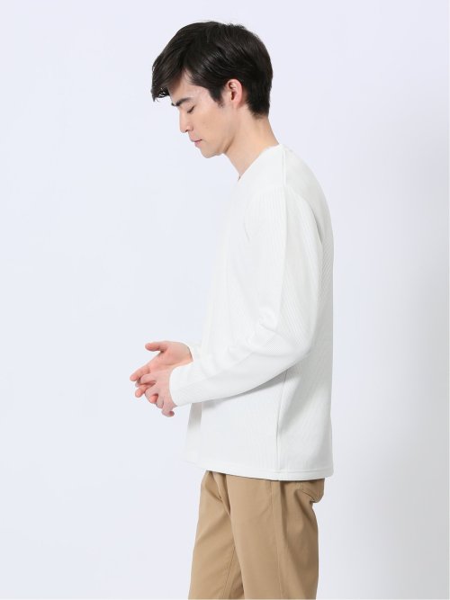 ストレッチ ダブルフェイス Vネックニットソー