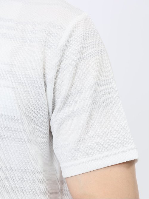 メッシュボーダー Vネック半袖Tシャツ