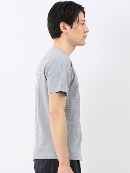 チェック ジャガード クルーネック 半袖 Tシャツ