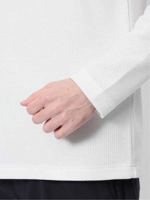 メランジワッフル クルーネック長袖Tシャツ