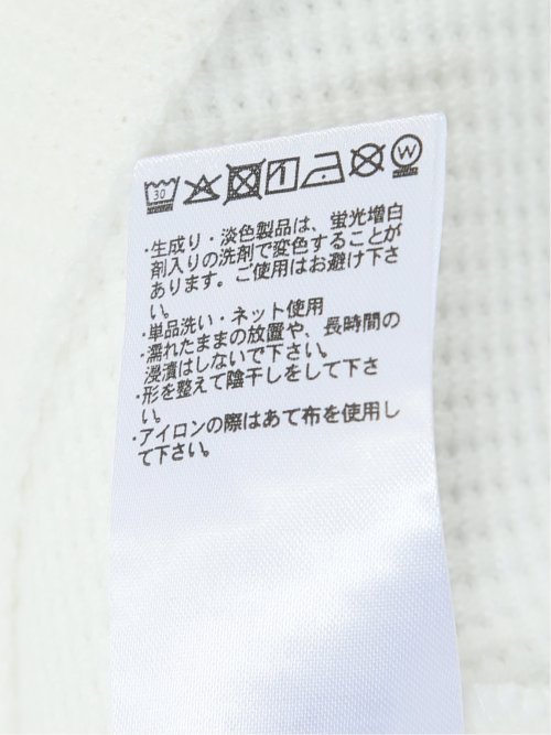 メランジワッフル クルーネック長袖Tシャツ