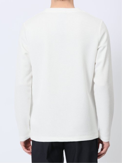 メランジワッフル クルーネック長袖Tシャツ