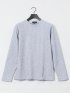メランジワッフル クルーネック長袖Tシャツ