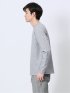 メランジワッフル クルーネック長袖Tシャツ