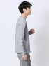 メランジワッフル クルーネック長袖Tシャツ