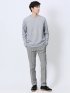 メランジワッフル クルーネック長袖Tシャツ