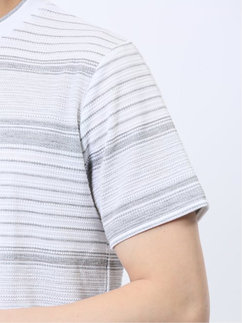 ポップコーンボーダー クルーネック半袖Tシャツ