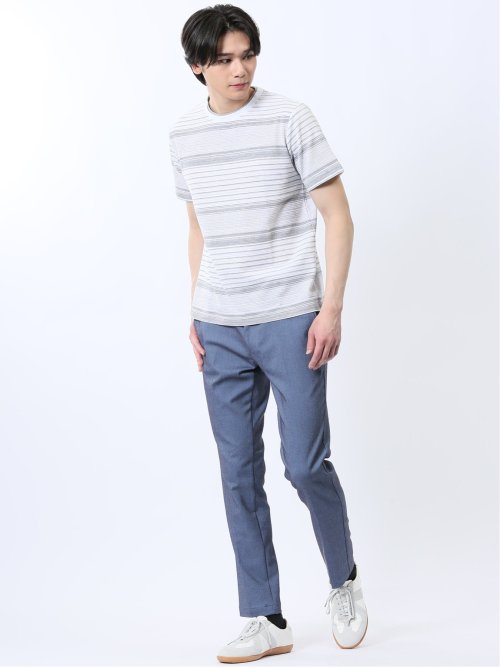 ポップコーンボーダー クルーネック半袖Tシャツ