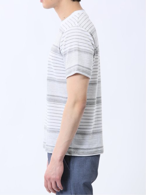 ポップコーンボーダー クルーネック半袖Tシャツ