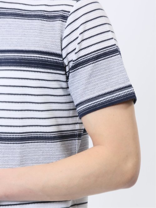 ポップコーンボーダー クルーネック半袖Tシャツ