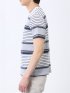 ポップコーンボーダー クルーネック半袖Tシャツ