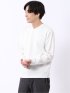 Tシャツ メンズ 長袖 Vネック 裏起毛 綿混 ジオメトリック ジャガード
