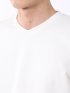 Tシャツ メンズ 長袖 Vネック 裏起毛 綿混 ジオメトリック ジャガード