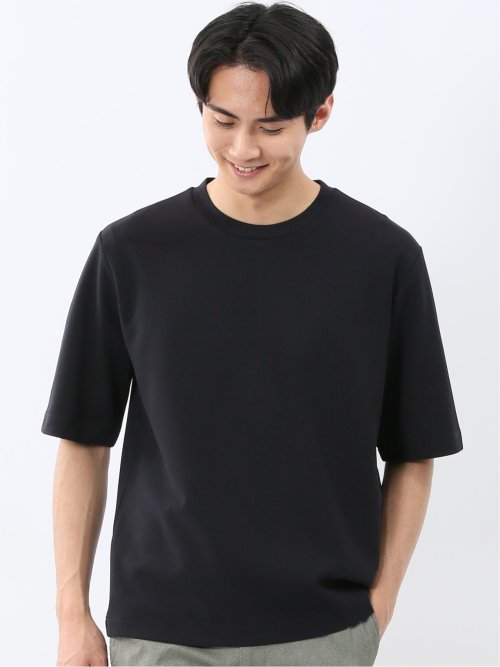 ストレッチ アムンゼン クルーネック 5分袖 Tシャツ