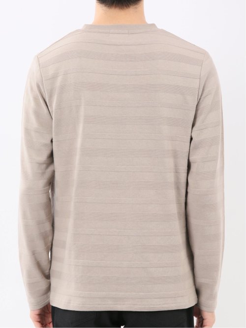 リンクスボーダージャガード クルーネック長袖Tシャツ