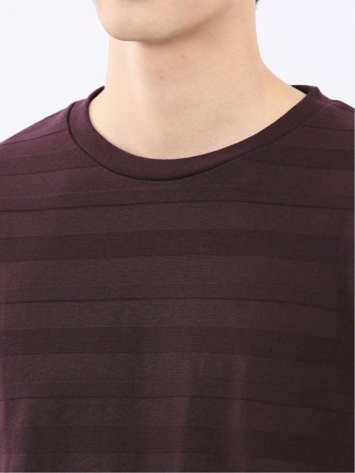 リンクスボーダージャガード クルーネック長袖Tシャツ