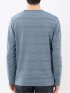 リンクスボーダージャガード クルーネック長袖Tシャツ