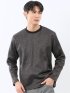 裏起毛ツイル クルーネック長袖Tシャツ