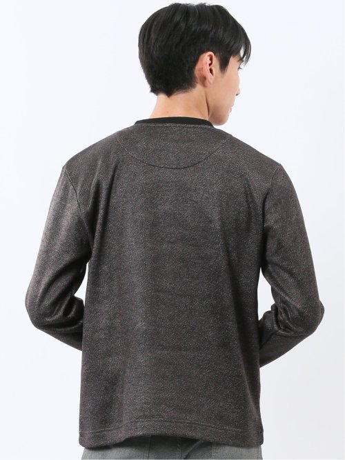 裏起毛ツイル クルーネック長袖Tシャツ
