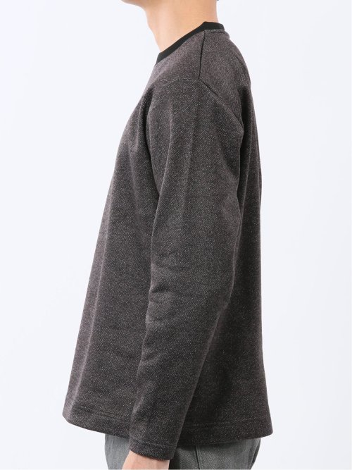 裏起毛ツイル クルーネック長袖Tシャツ
